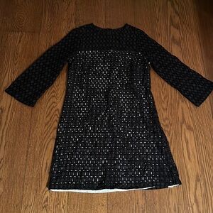 Eyelet 3/4 Sleeve Shift Dress